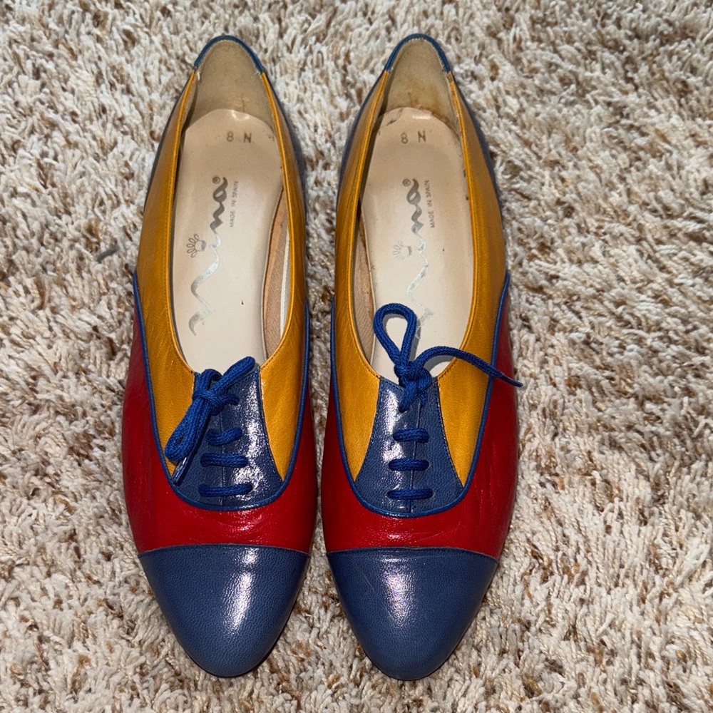 Nina Multicolor Lace-Up Flats